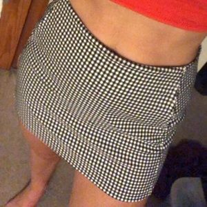 Urban Outfitters black and white checkered skirt